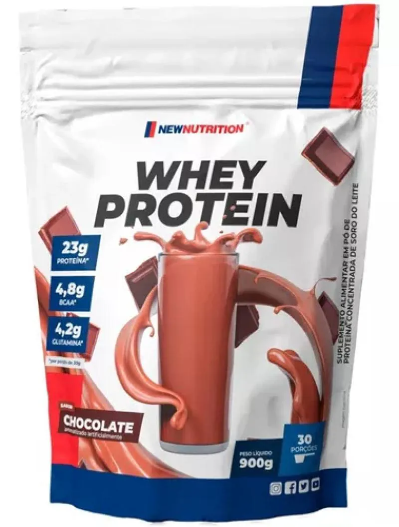 WHEY PROTEIN - SABOR CHOCOLATE 900G NEW NUTRITION