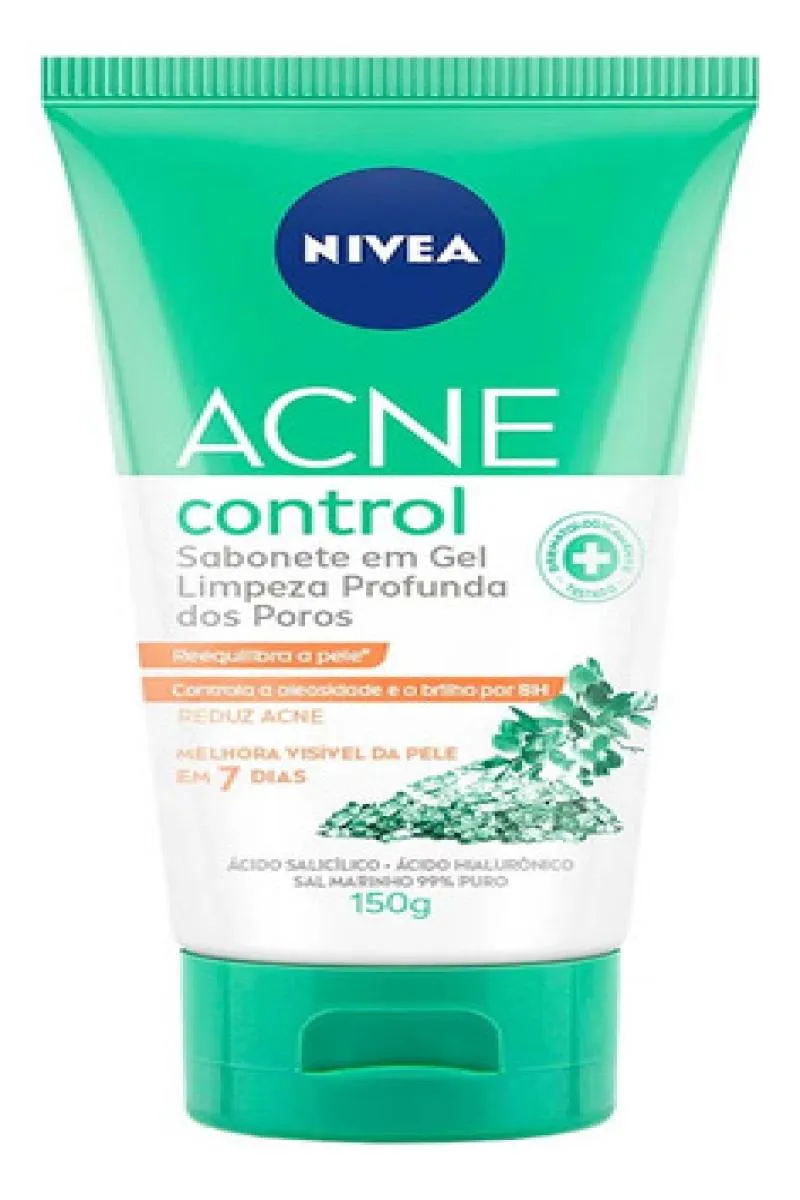 SABONETE FACIAL EM GEL NIVEA ACNE CONTROL LIMPEZA PROFUNDA