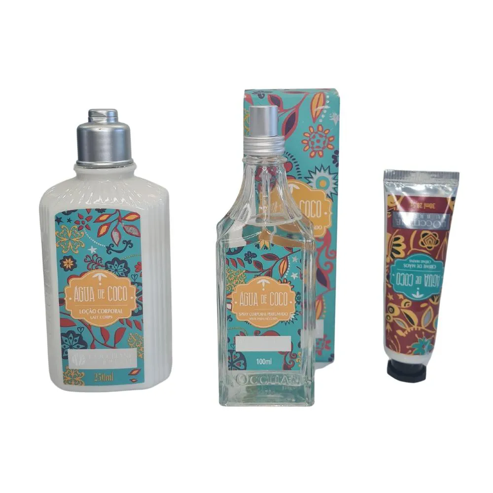 KIT L'OCCITANE ÁGUA DE COCO COLôNIA+LOçãO+CREME DE MãOS