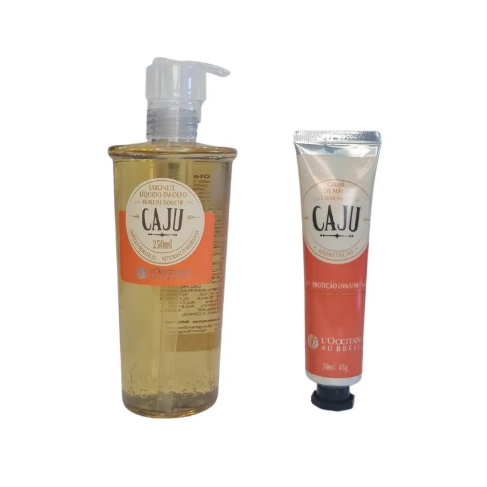 KIT L'OCCITANE CAJU SABONETE LíQUIDO EM ÓLEO+CREME DE MãOS