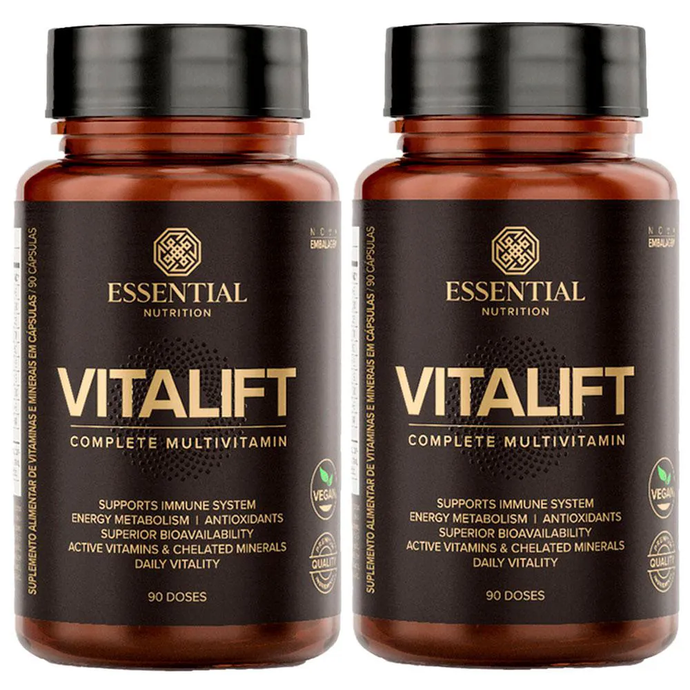 KIT 2X VITALIFT MULTIVITAMíNICO - 90 CAPSULAS CADA - ESSENTIAL NUTRITION