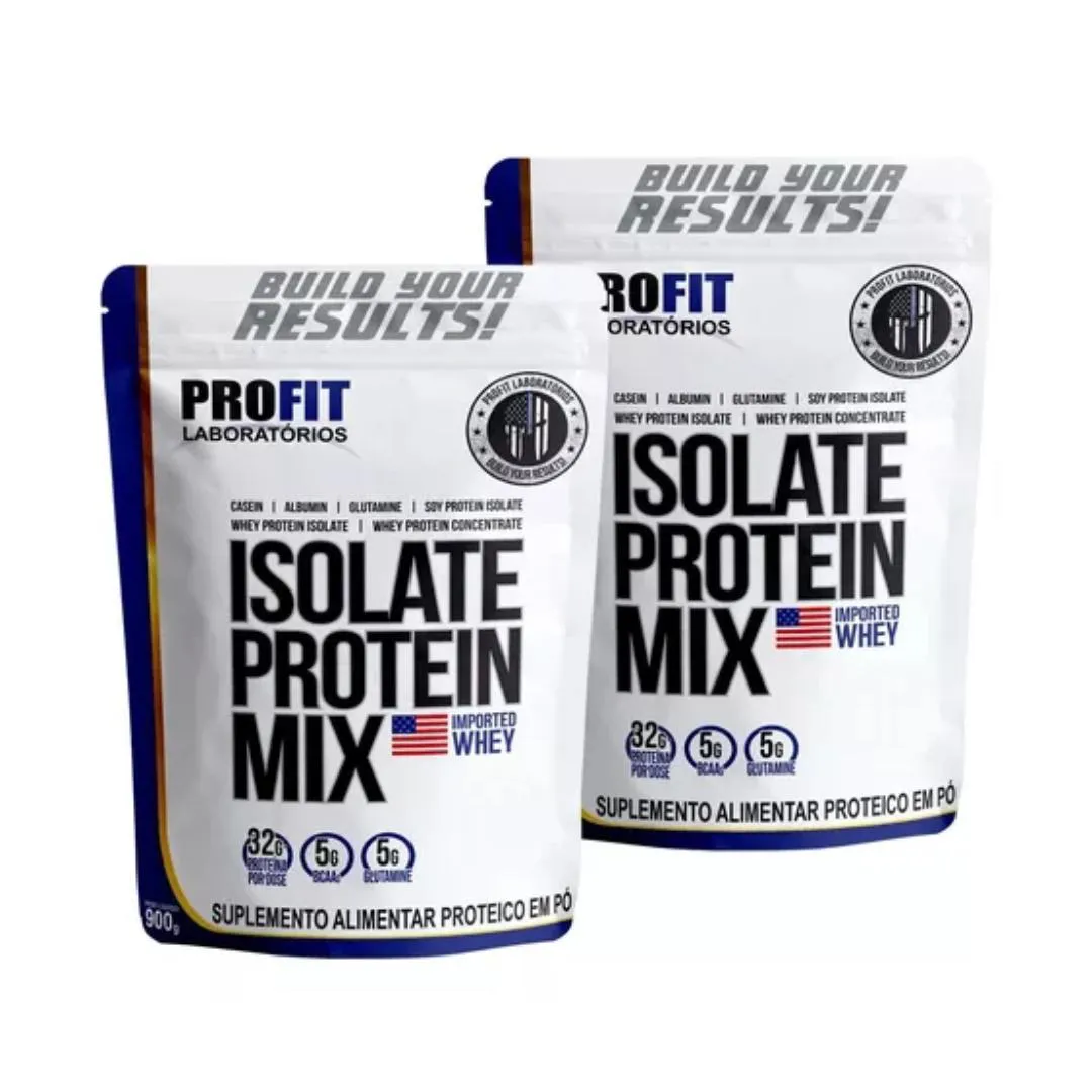 COMBO 2X WHEY ISOLATE PROTEIN MIX 900G - PROFIT LABS Morango