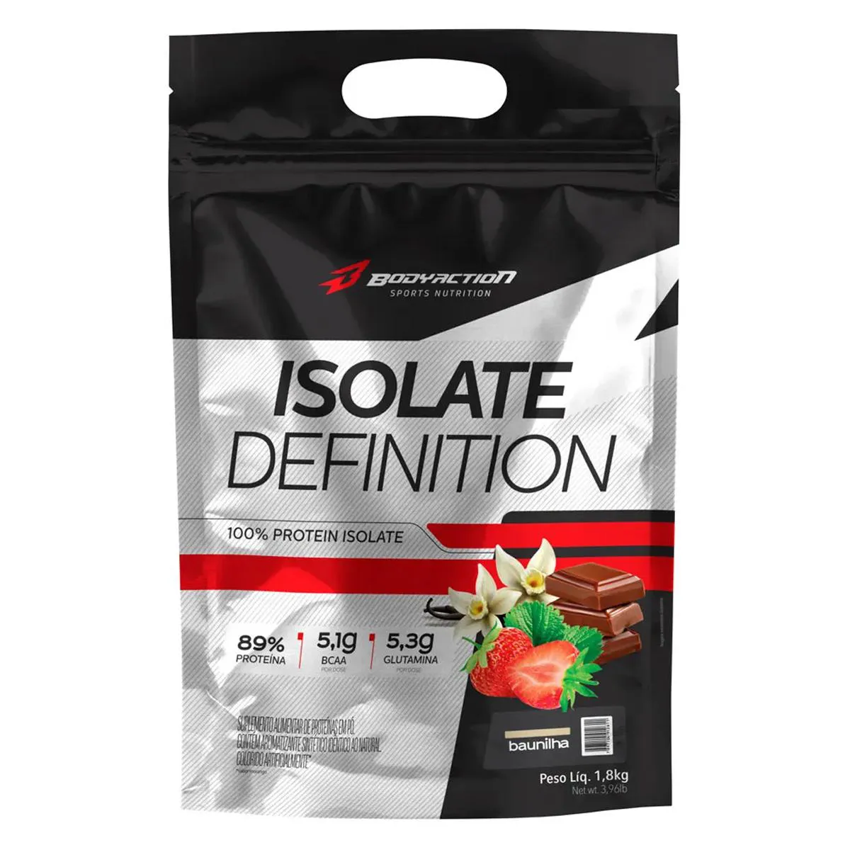 Proteína Isolada em Pó Body Action Isolate Definition Chocolate Refil 1,8kg 