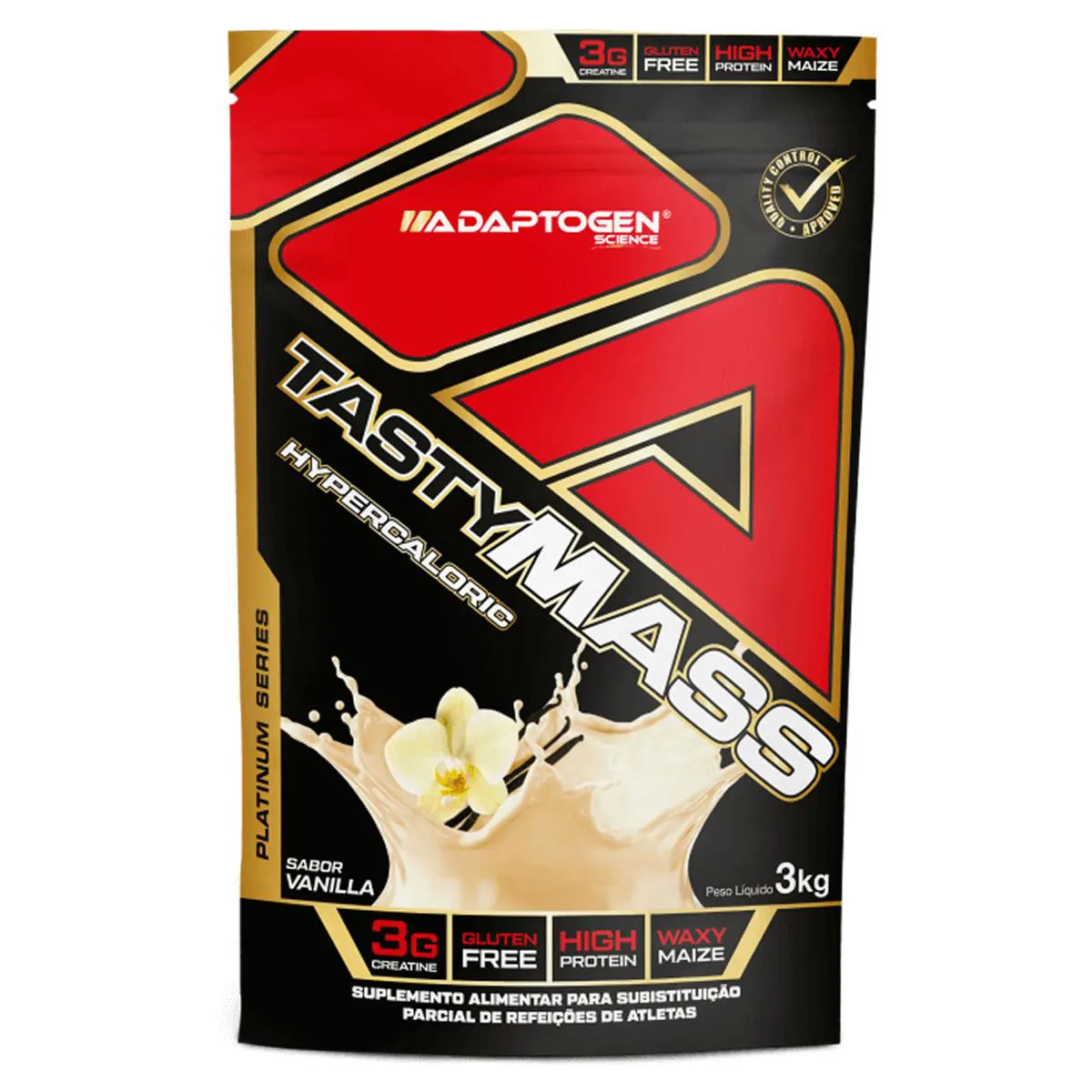 Hipercalórico Adaptogen Science Tasty Mass Vanilla 3 Kg
