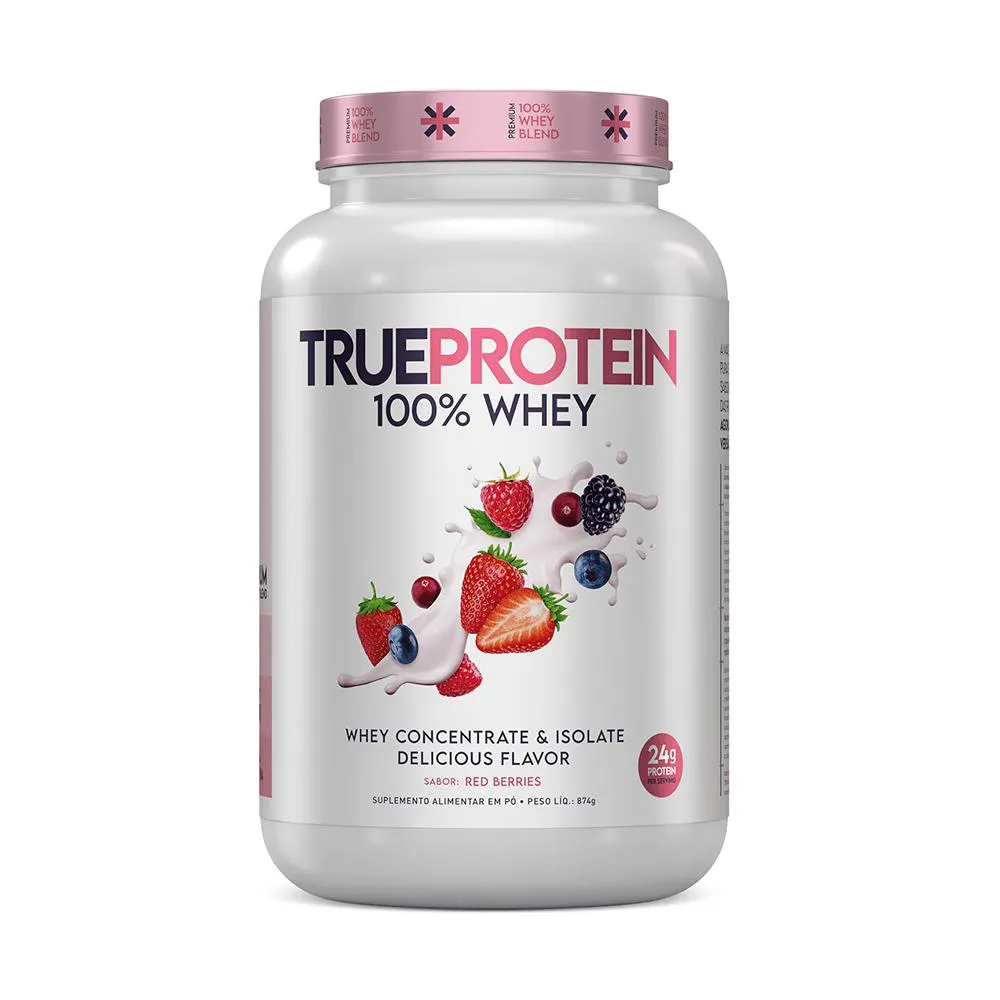 PROTEíNA TRUE PROTEIN 100% WHEY RED BERRIES TRUE SOURCE 874G
