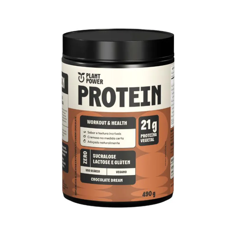 Proteína Vegetal Plant Power Protein Chocolate 490g