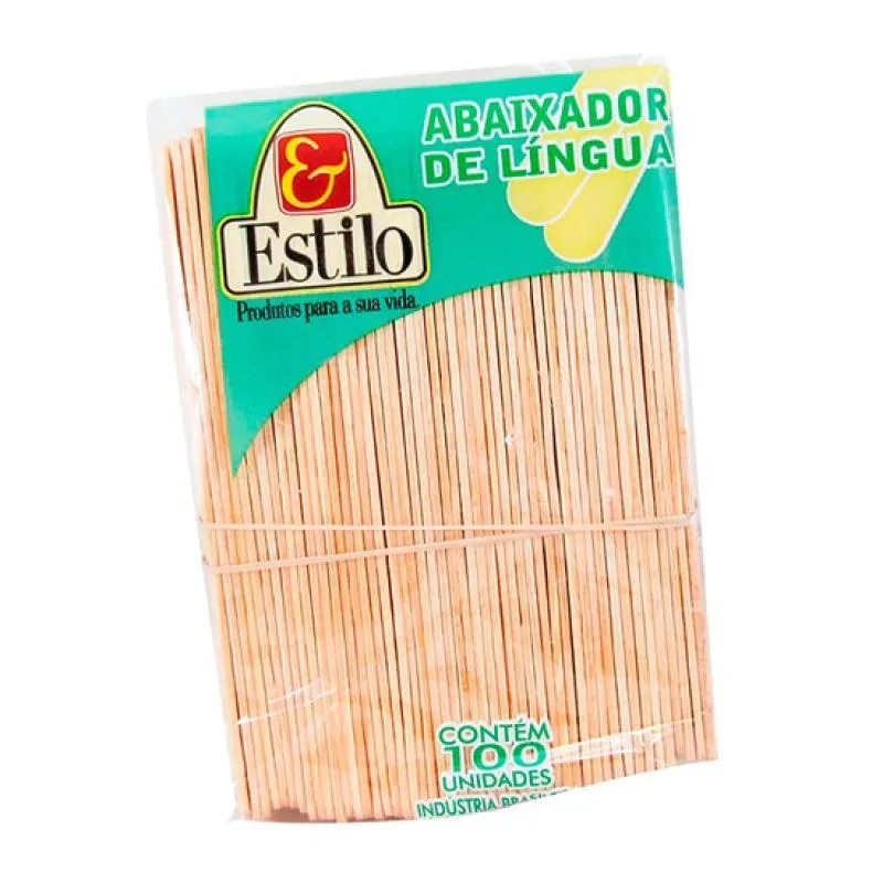 ABAIXADOR DE LíNGUA PALITO MADEIRA 100UNID. - ESTILO