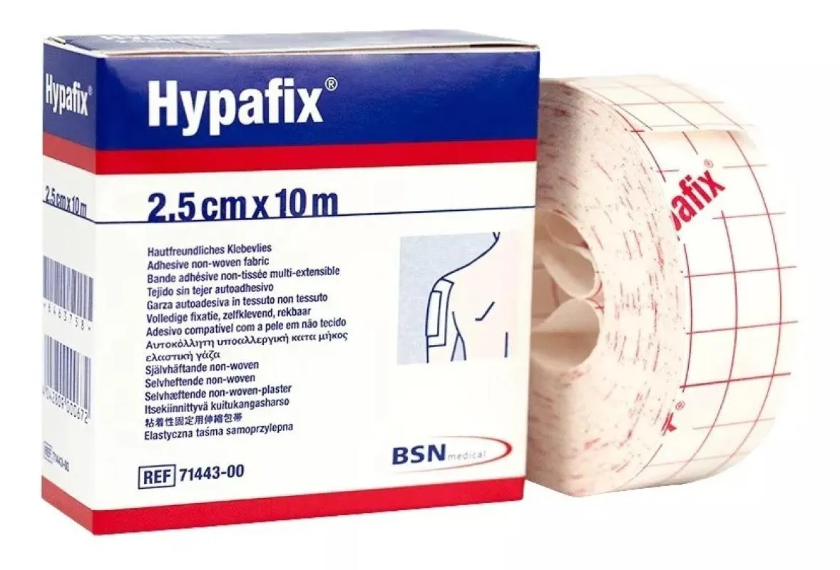 CURATIVO HIPOALéRGICO HYPAFIX 2,5CM X 10CM LEUKOPLAST - BSN MEDICAL