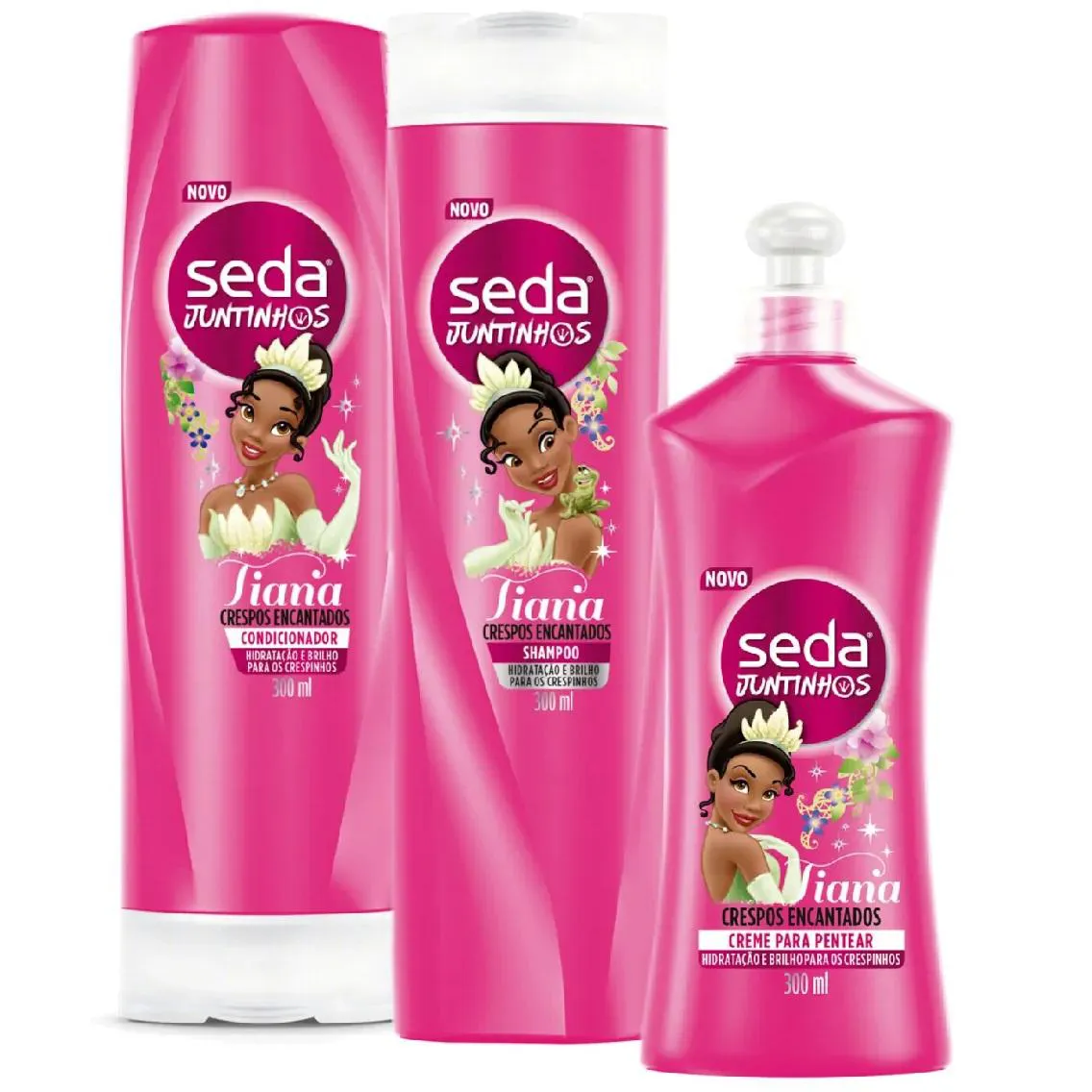 KIT SHAMPOO SEDA+CONDICIONADOR+CREME PENTEAR CABELOS CRESPOS