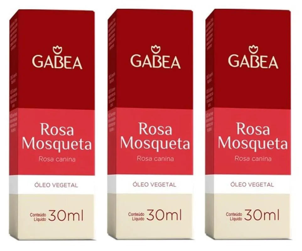 KIT 3 ÓLEO DE ROSA MOSQUETA COM 30ML - GABEA