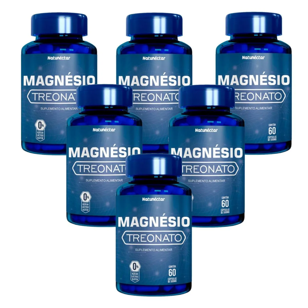 6X MAGNéSIO TREONATO PURO 60 CáPSULAS 500MG | Droga Raia