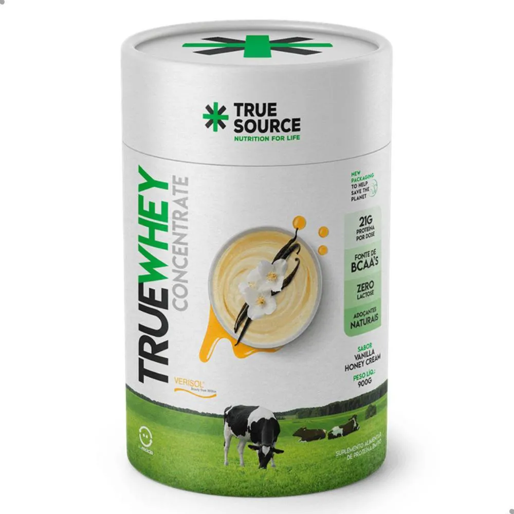 Whey Protein True Source True Whey Concentrate Zero Lactose Baunilha 900g