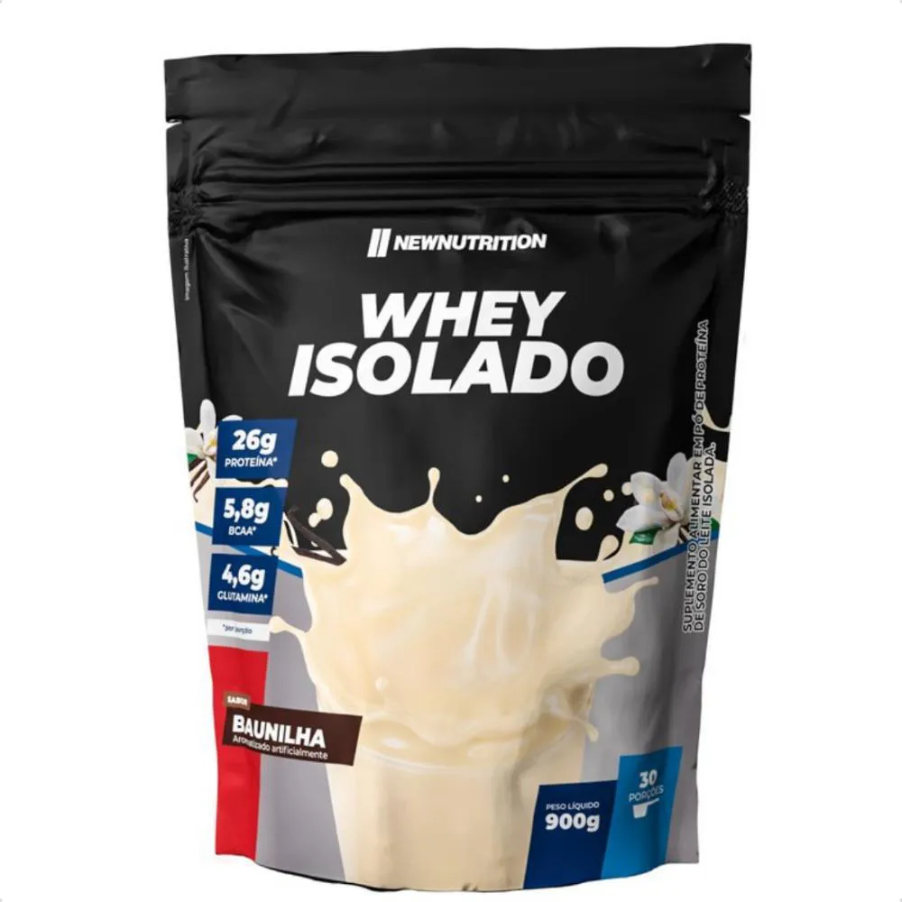 Whey Protein Isolado New Nutrition All Natural Baunilha 900g 
