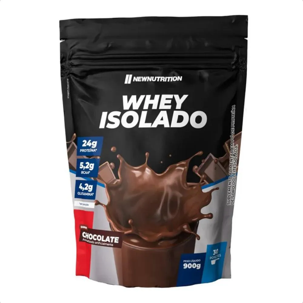 Whey Protein Isolado New Nutrition All Natural Chocolate 900g 
