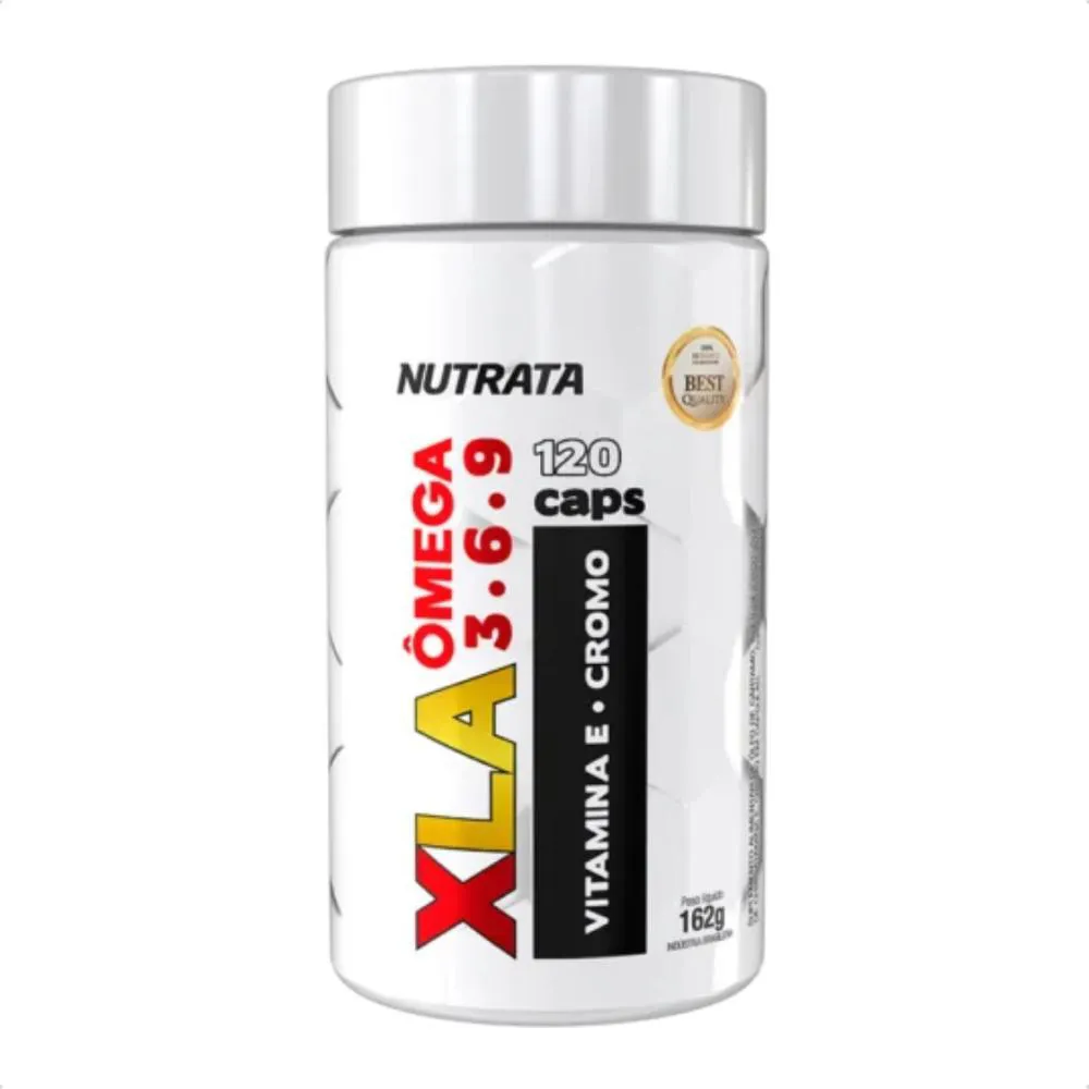 XLA ÔMEGA 3 6 9 CROMO VITAMINA E 120 CAPSULAS NUTRATA Natural
