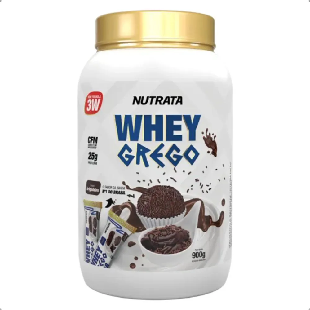 Whey Protein Nutrata Grego 3W Brigadeiro 900g  