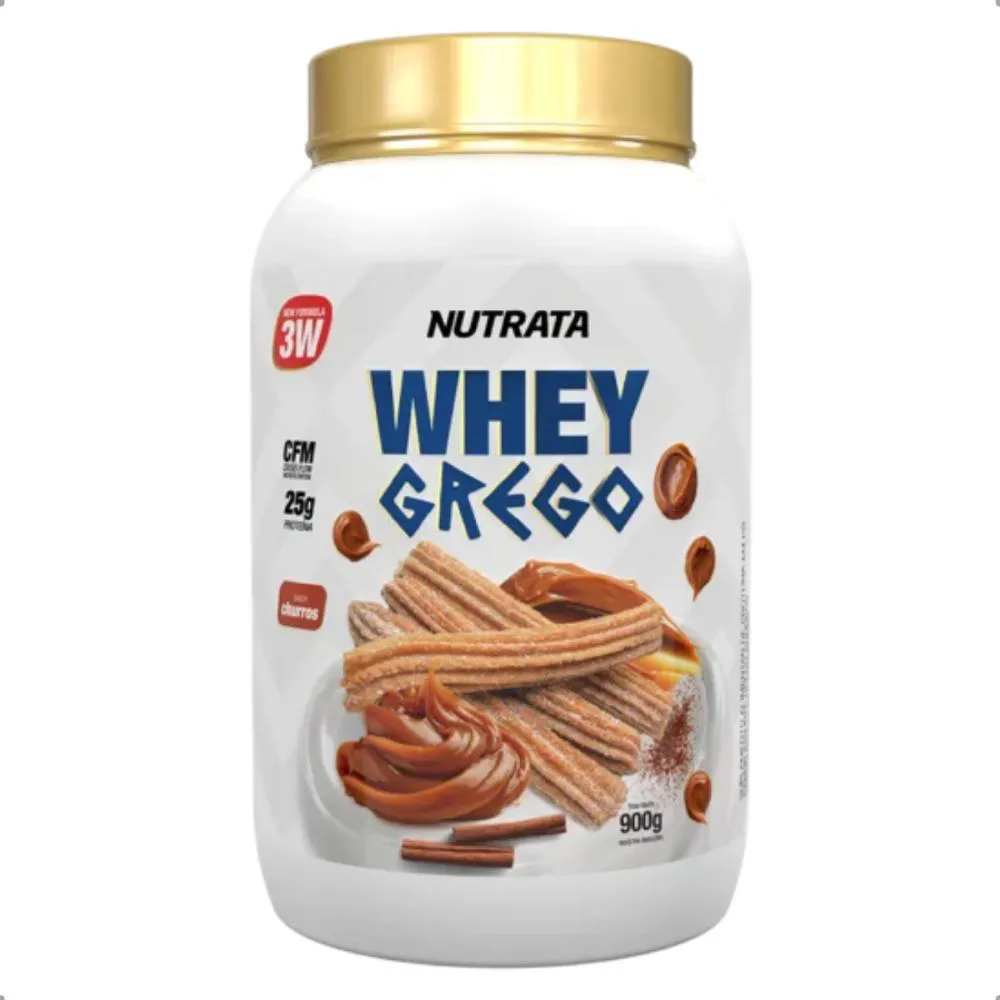 Whey Protein Nutrata Grego 3W Churros 900g  