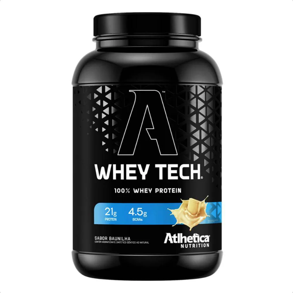 WHEY TECH 100% BLEND PROTEIN 900G ATLHETICA NUTRITION Baunilha