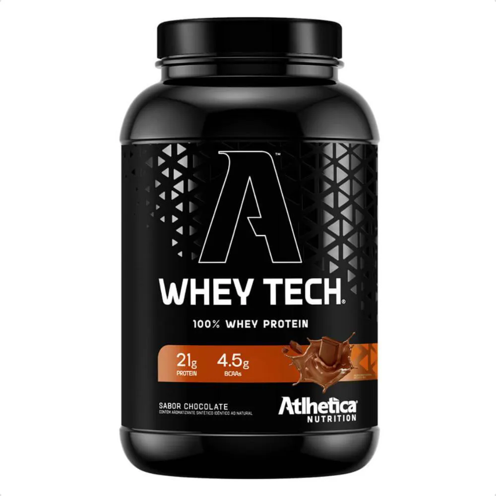 WHEY TECH 100% BLEND PROTEIN 900G ATLHETICA NUTRITION Chocolate