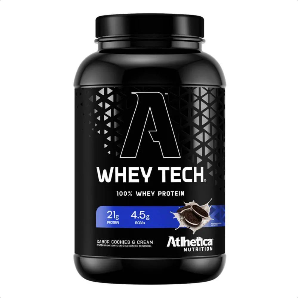 WHEY TECH 100% BLEND PROTEIN 900G ATLHETICA NUTRITION Cookies AND Cream