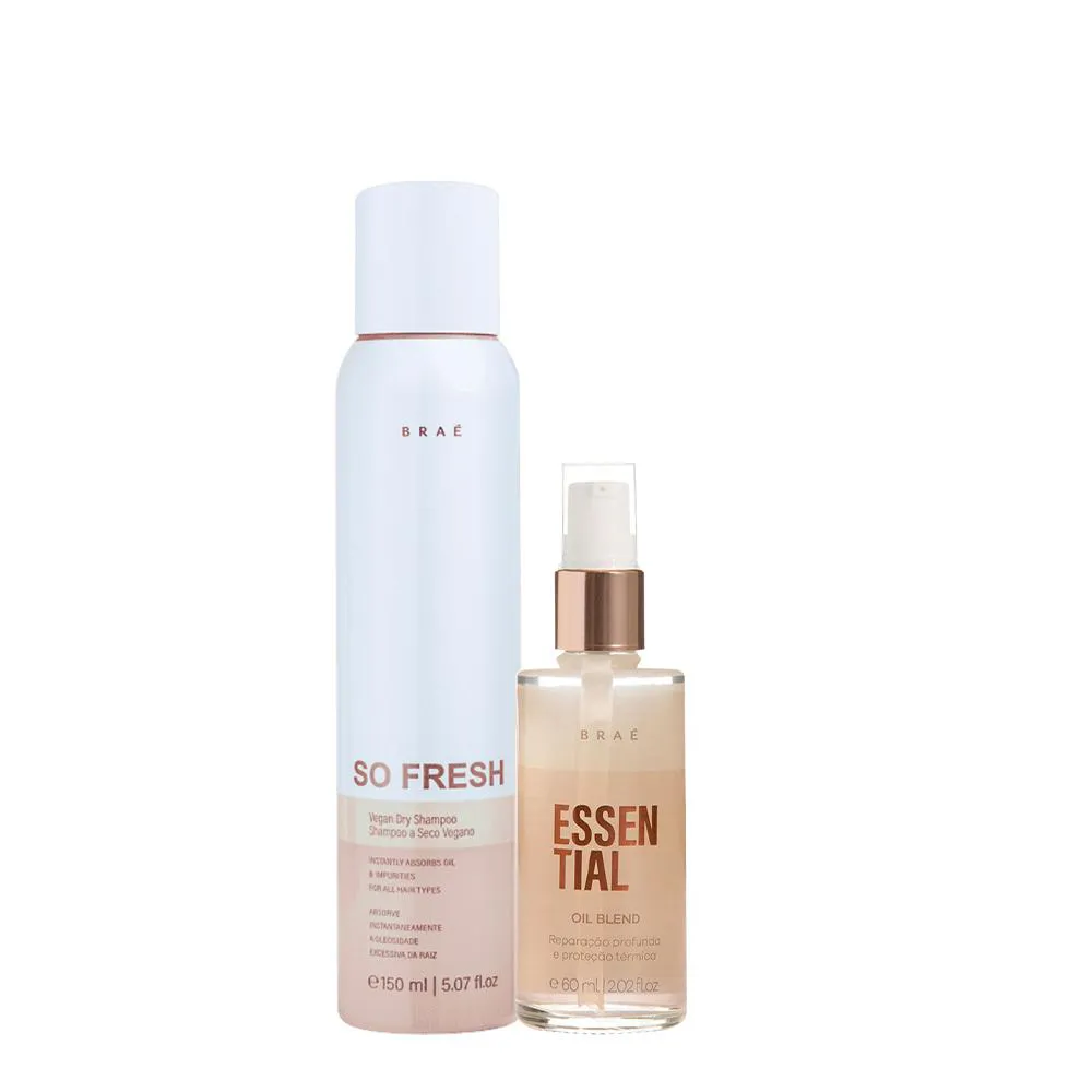 Kit Braé So Fresh Shampoo A Seco E Essential Oil Blend (2 Produtos)