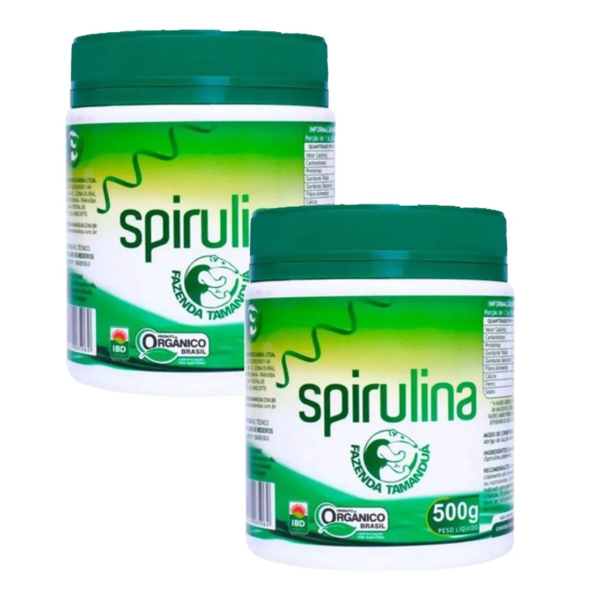 2X SPIRULINA FAZENDA TAMANDUá EM Pó - 500G