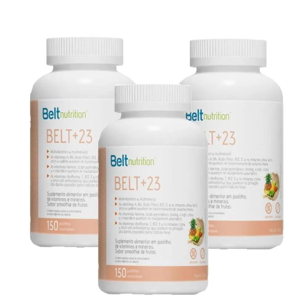 3X BELT+23 SMOOTHIE FRUTAS-150 PASTILHAS MASTIGáVEL