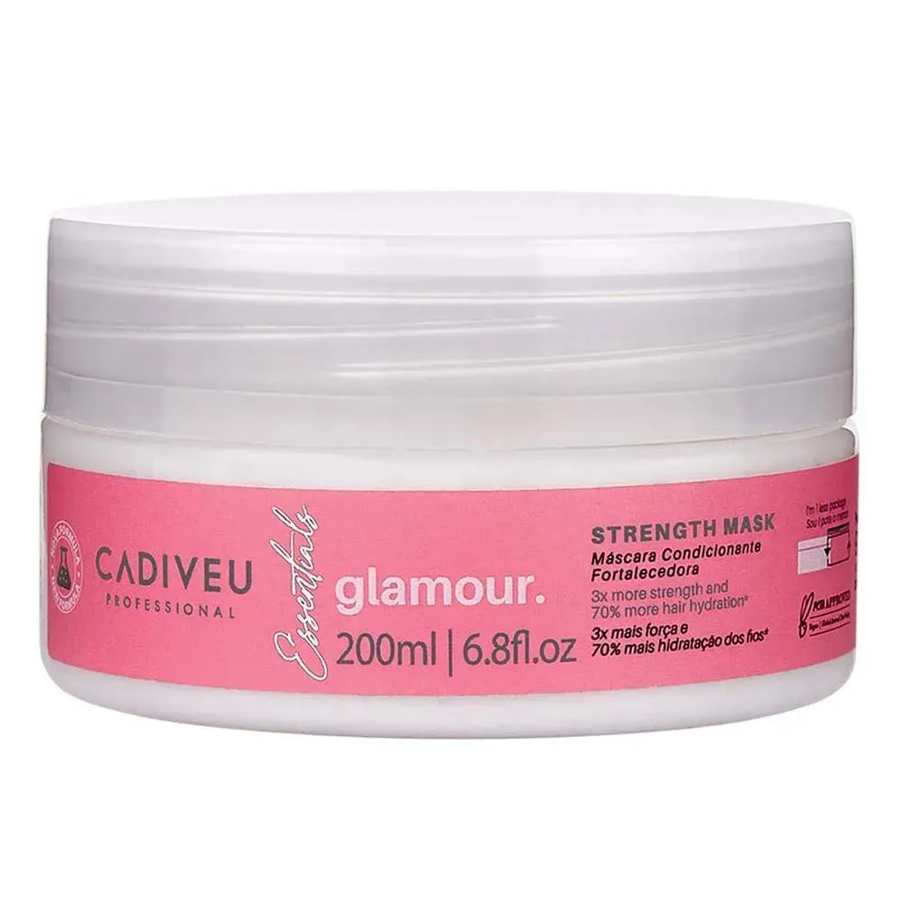 Máscara de Cabelo Fortalecedora Condicionante Cadiveu Professional Essential Glamour 200ml