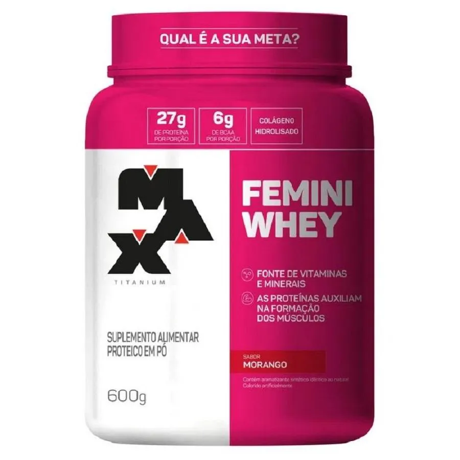WHEY PROTEIN - FEMINI WHEY MAX TITANIUM - 600G - CHOCOLATE