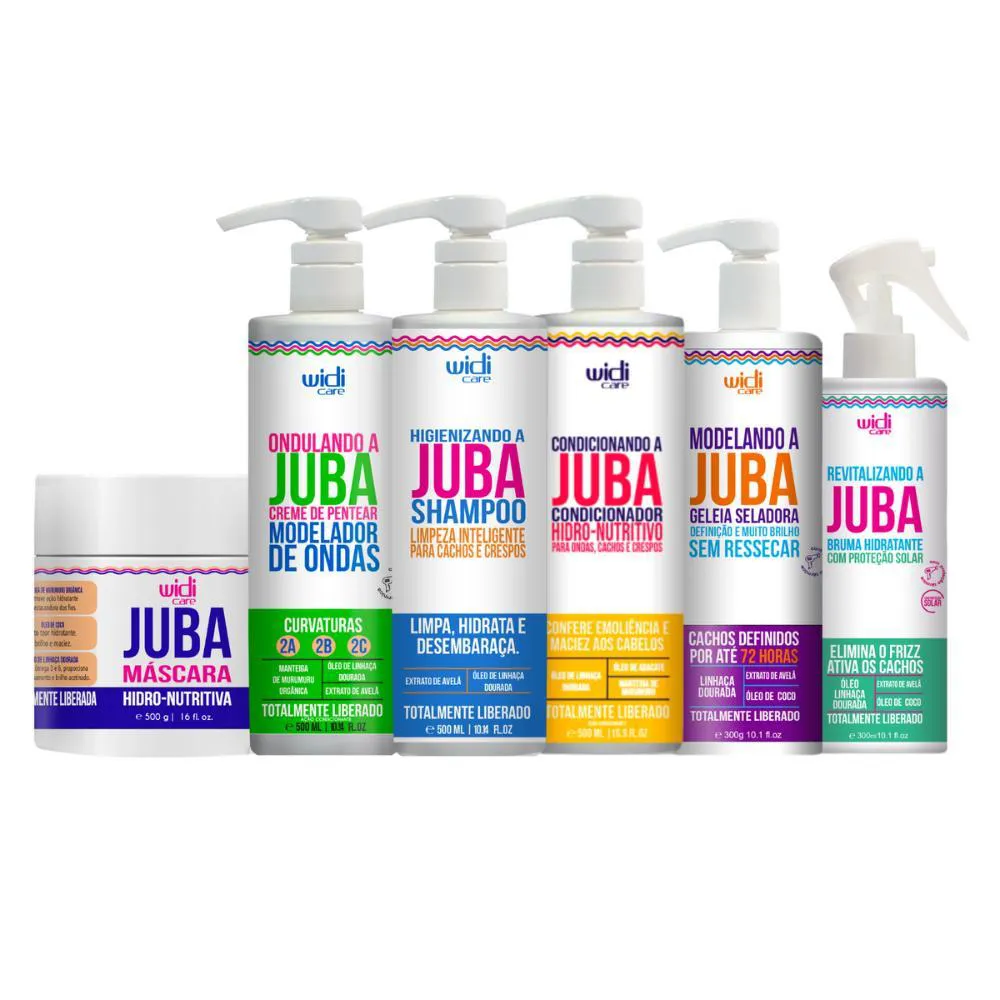Widi Care Kit Ondulando a Juba Geleia Revitalizando (6 Produtos)