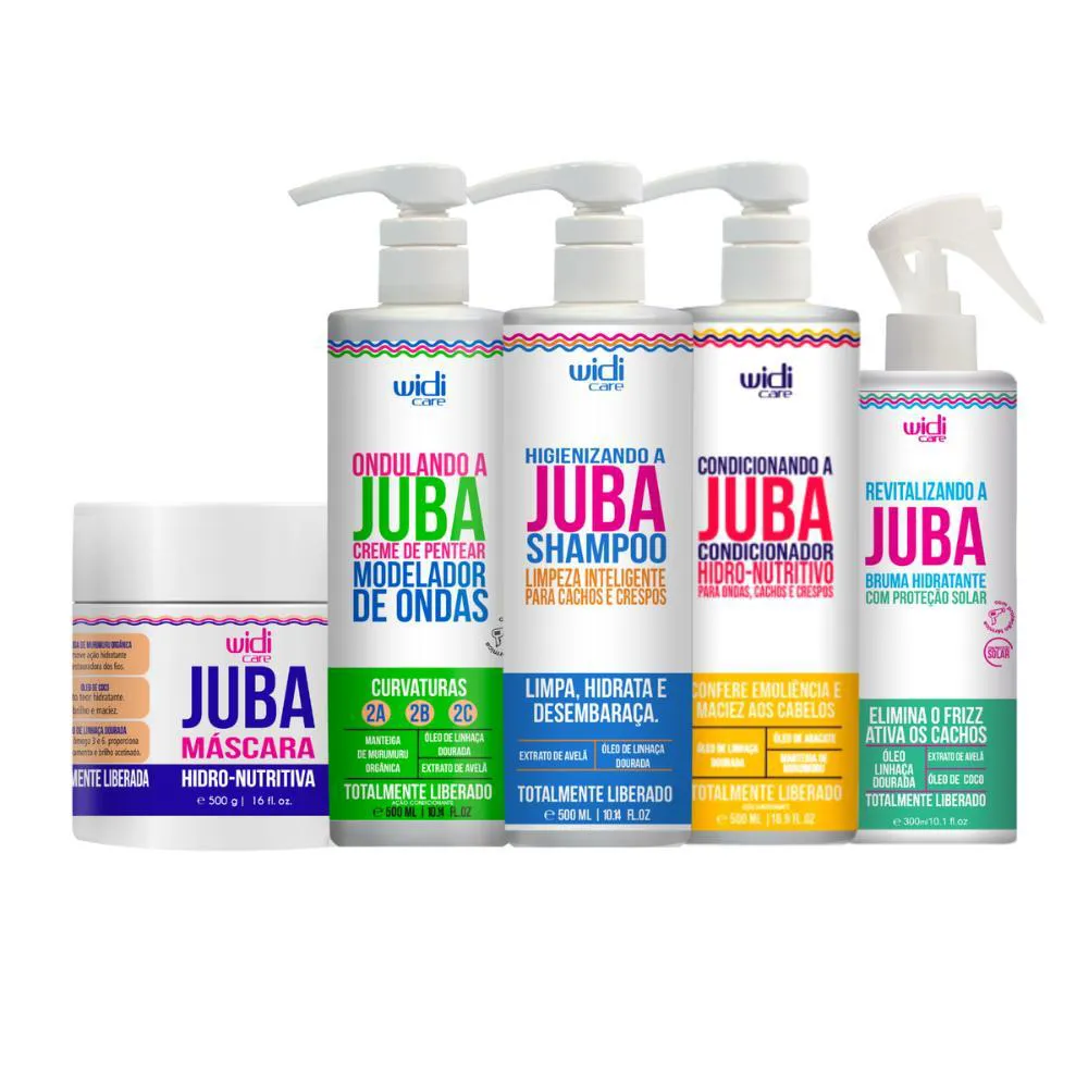 Widi Care Kit Ondulando A Juba Revitalizando (5 Produtos)