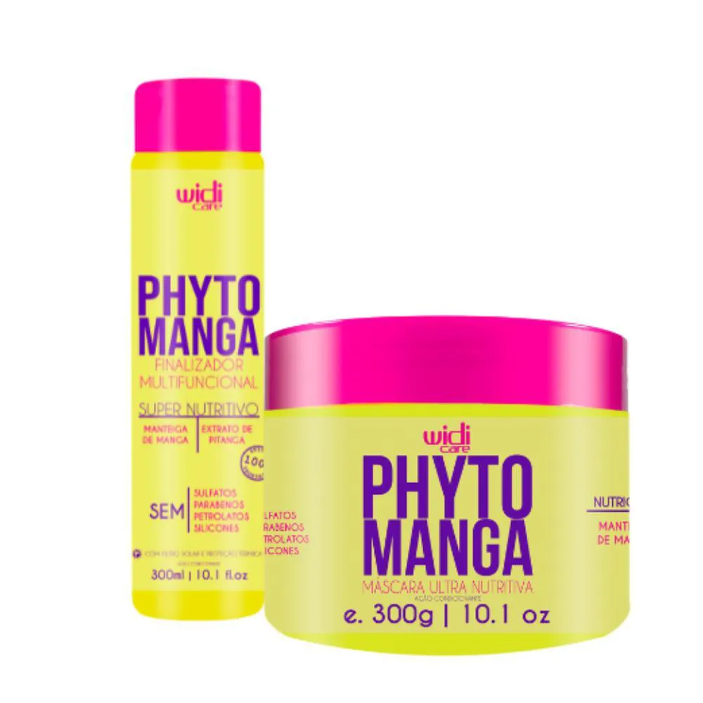 WIDI KIT PHYTOMANGA FINALIZADOR 300ML, MáSCARA ULTRA NUTRITIVA 300G (2 PRODUTOS)