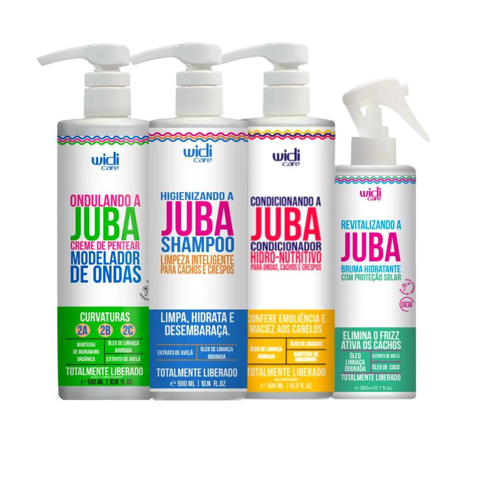 Widi Care Kit Ondulando A Juba Revitalizando (4 Produtos)
