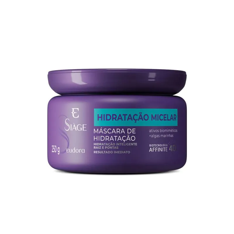 EUDORA SIAGE HIDRATAÇÃO MICELAR MASCARA CAPILAR 250G