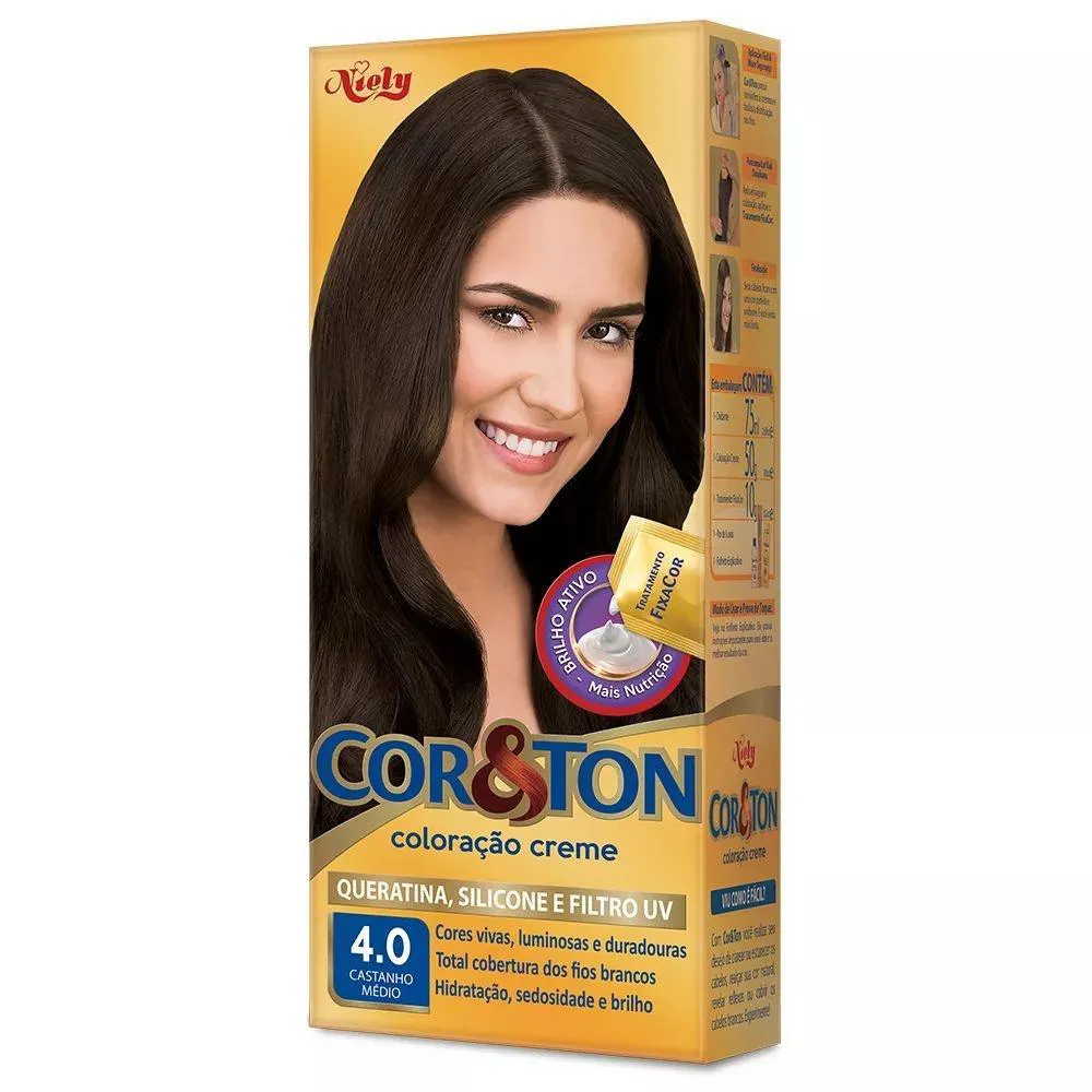 TINTURA COR TON 4.0 CASTANHO MEDIO