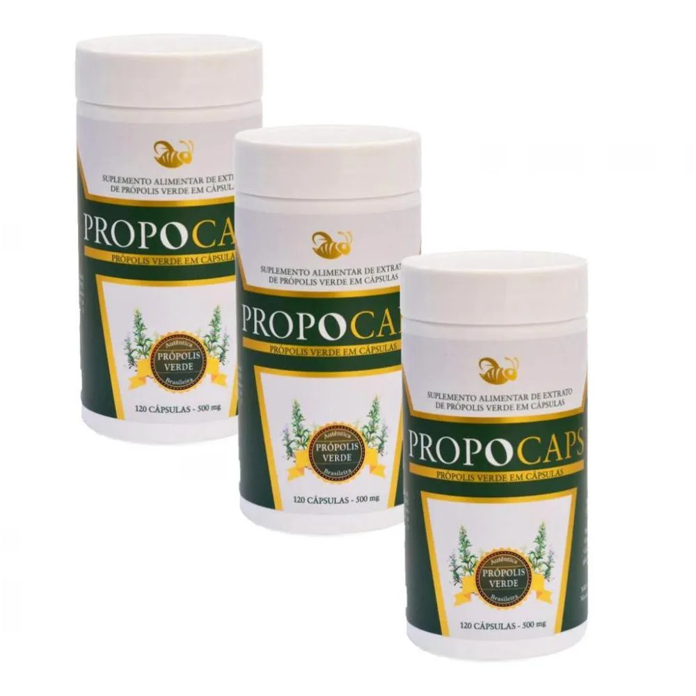 3X PRóPOLIS VERDE 500MG-PROPOCAPS-120CPS-BELLABELHA