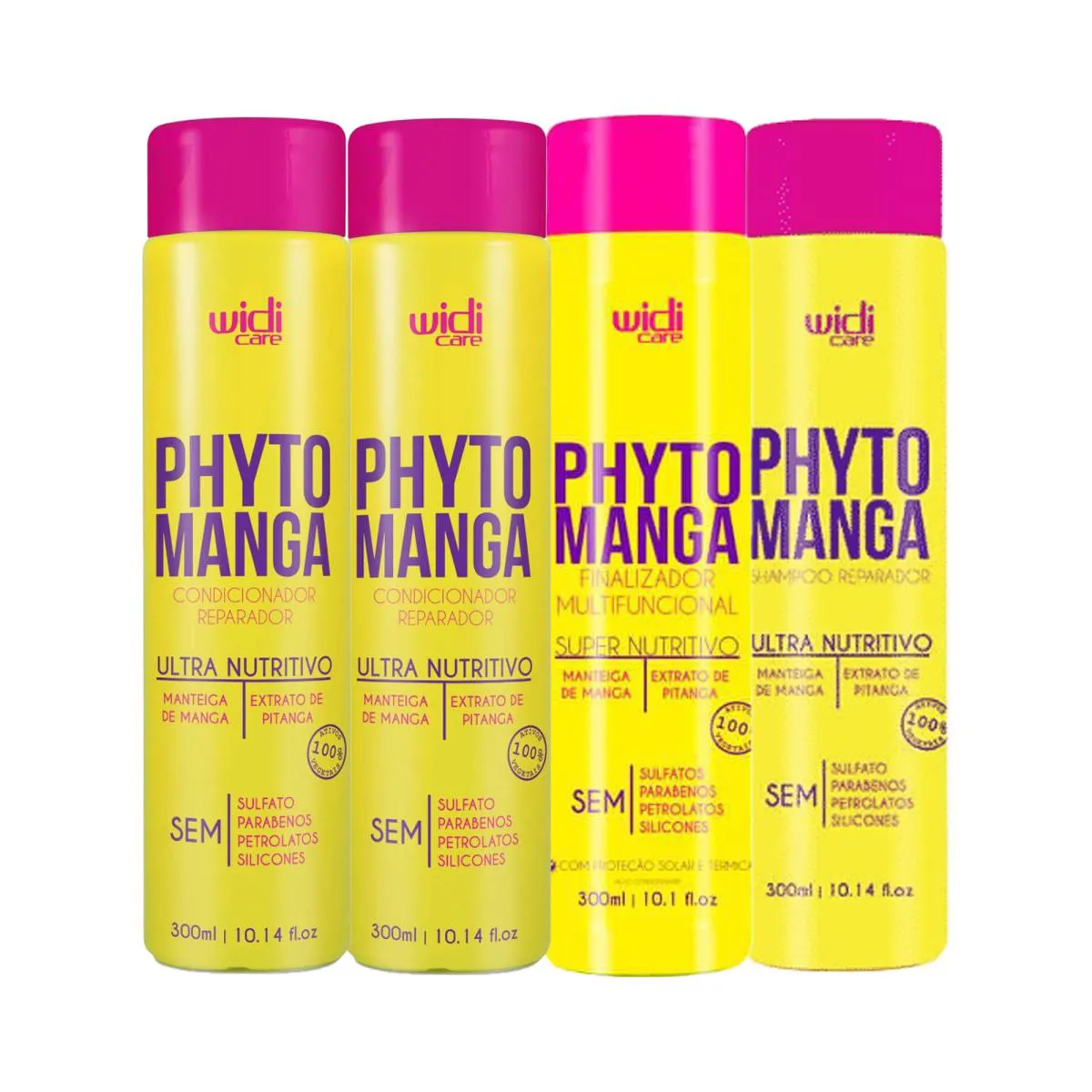 KIT WIDI CARE PHYTOMANGA SHAMPOO, 2 CONDICIONADORES, FINALIZADOR