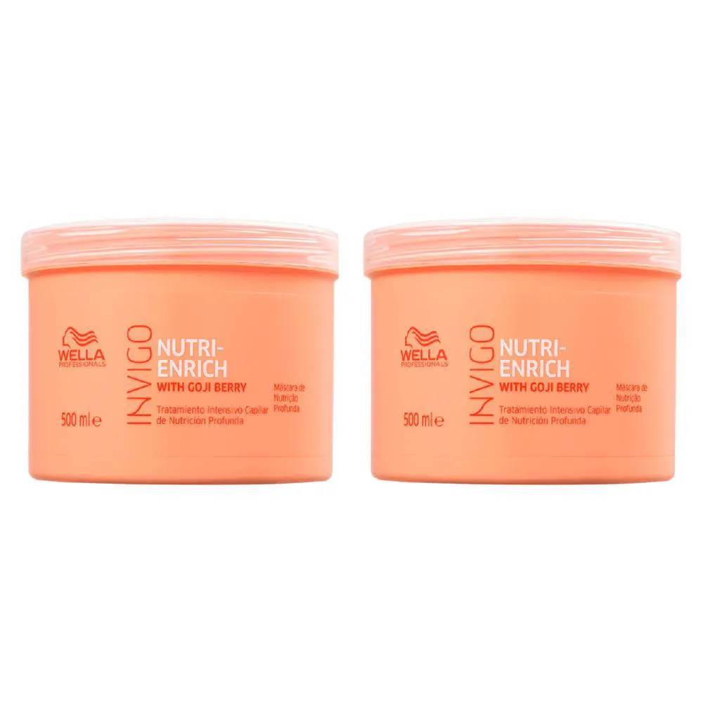 Kit Wella Professionals Invigo Nutri Enrich Máscara De Nutrição 500ml - 2 Unidades