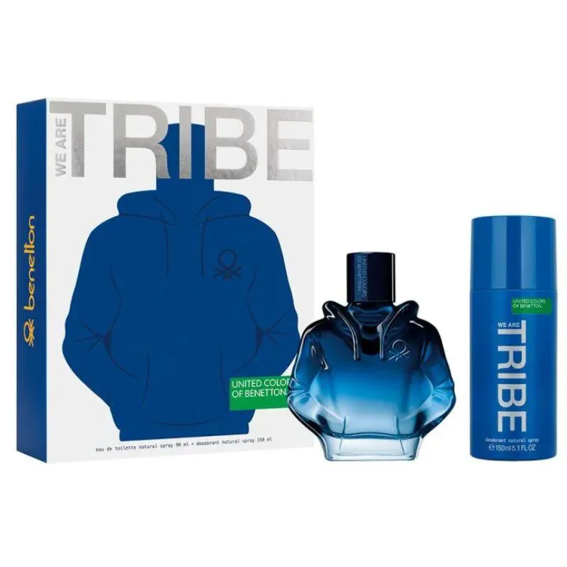 Kit We Are Tribe United Colors of Benetton Masculino Eau de Toilette 90ml+ Desodorante Corporal 150ml