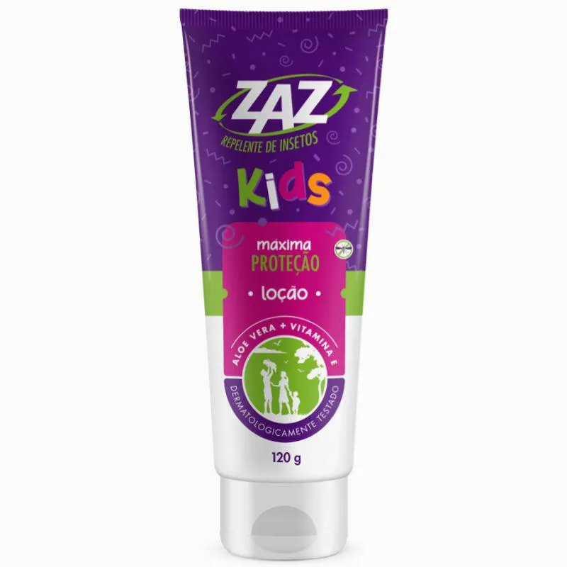 REPELENTE DE INSETOS KIDS LOçãO 120G - ZAZ &#039