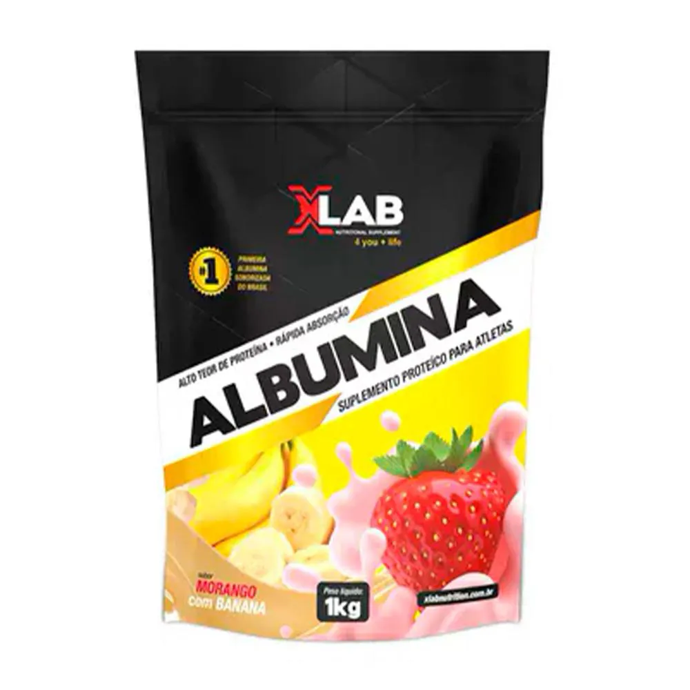Albumina X-Lab Morango e Banana 1kg