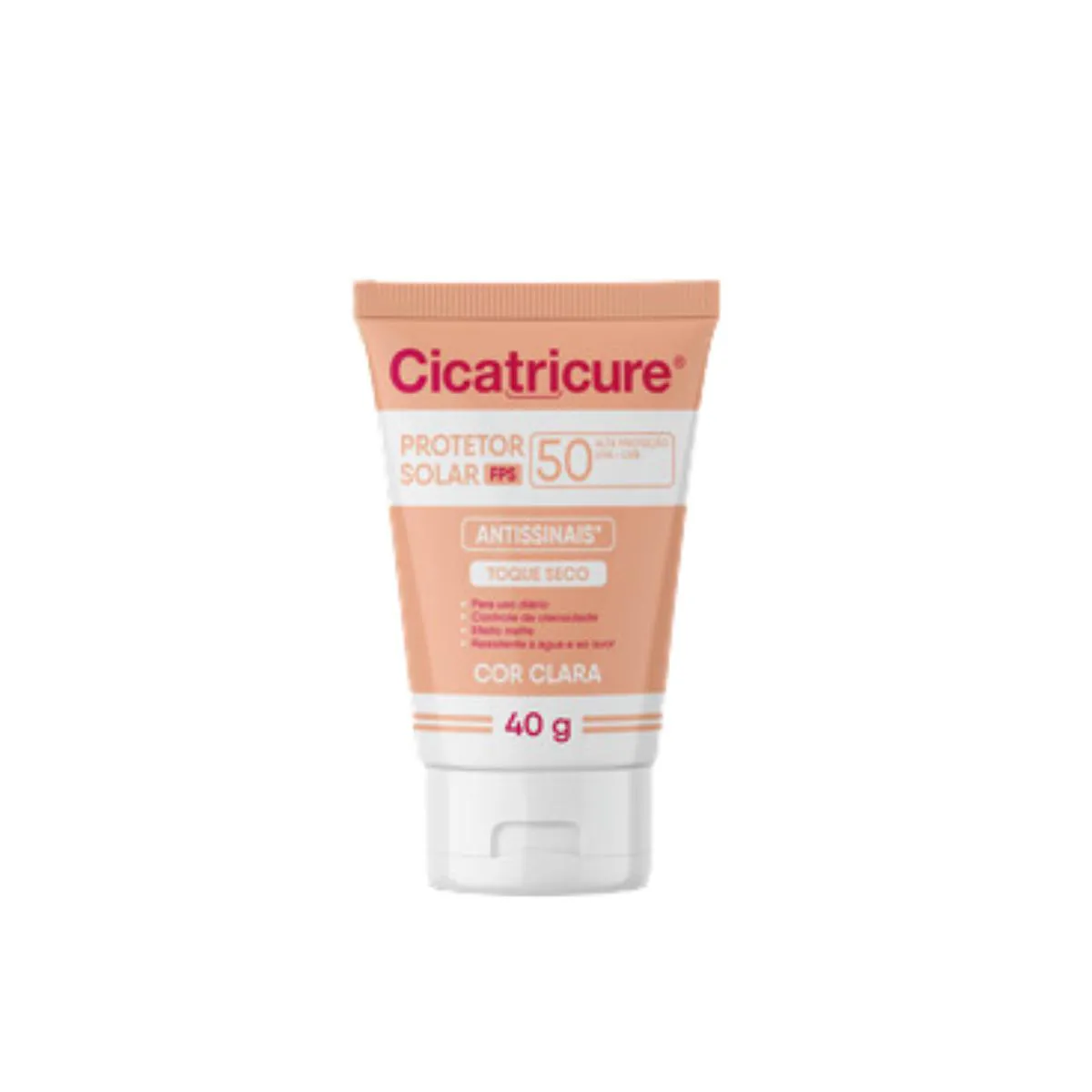 CICATRICURE PROTETOR SOLAR ANTISSINAIS 50FPS COR CLARA - 40G