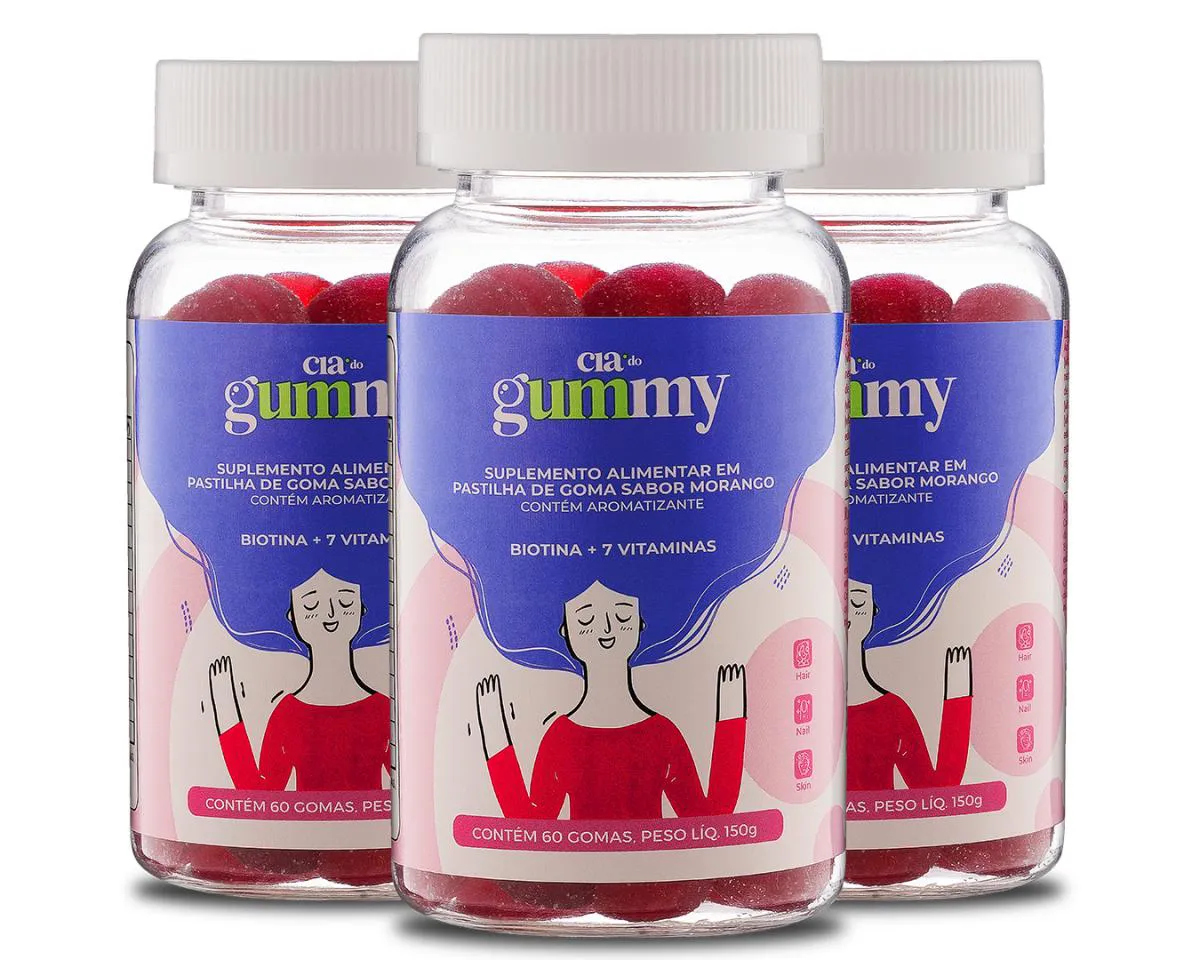 GUMMY SUPLEMENTO PARA CABELO, PELE E UNHA  180 GOMAS