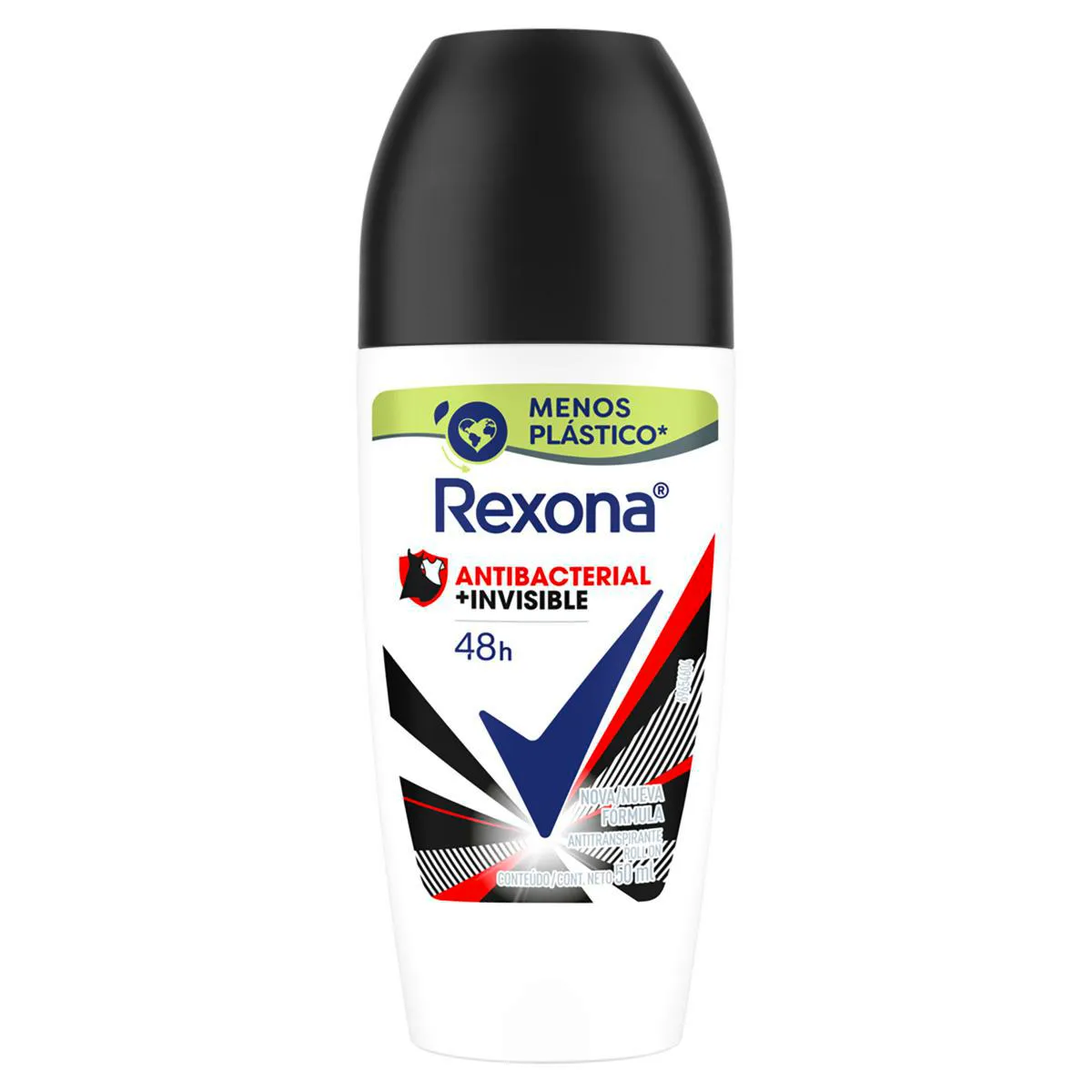 Desodorante Antitranspirante Roll-On Rexona Women Antibacterial + Invisible 48h 50ml