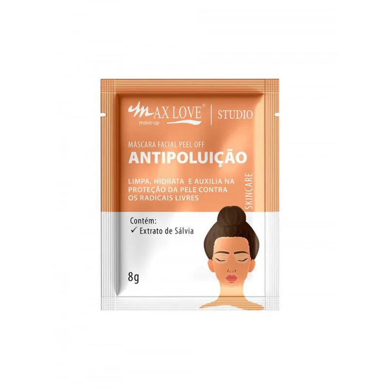 MáSCARA FACIAL PEEL OFF 8G MAX LOVE Anti Poluição