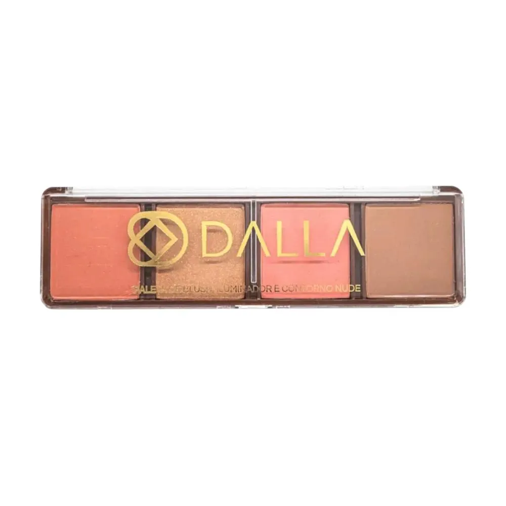 DALLA PALETA BLUSH ILUMINADOR E CONTORNO NUDE 14G