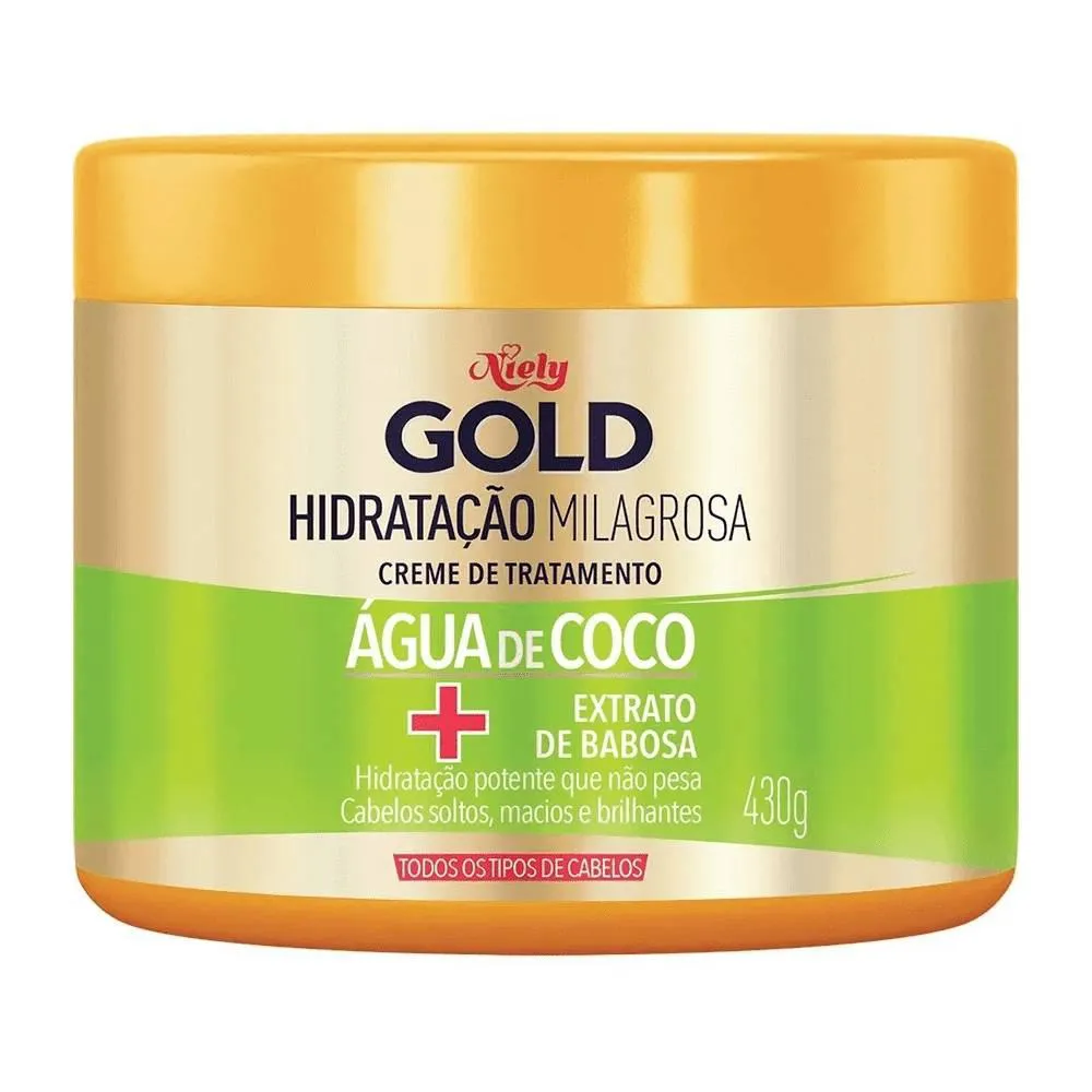 NIELY MáSCARA GOLD HIDRATAçãO MILAGROSA 430G