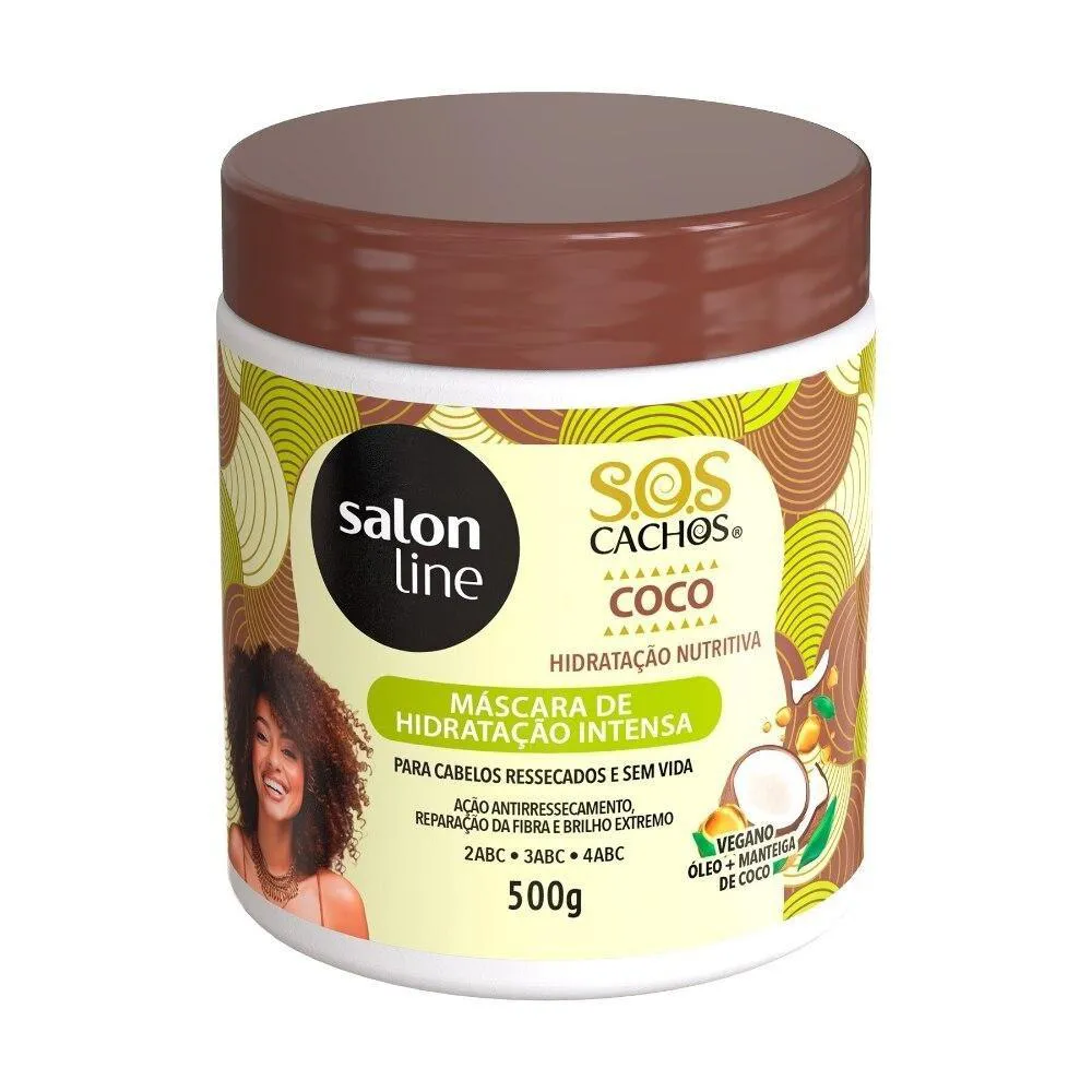 MáSCARA SALON LINE SOS COCO TRATAMENTO PROFUNDO 500G