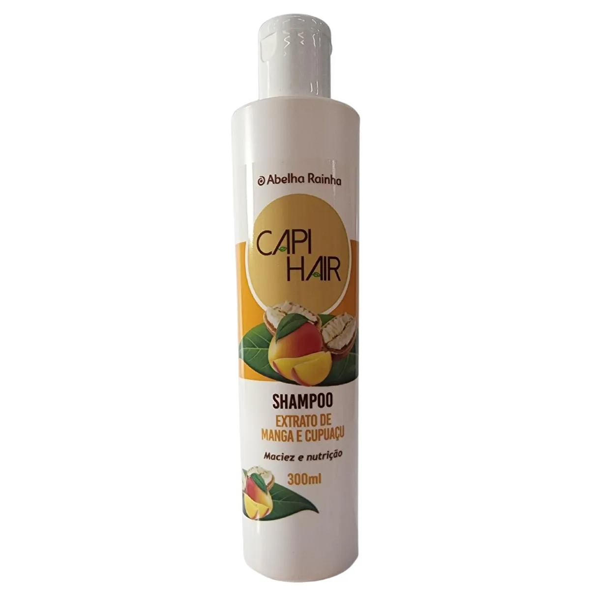 SHAMPOO EXTRATO DE MANGA E CUPUAçU MACIEZ E NUTRIçãO CAPI HAIR ABELHA RAINHA 300ML