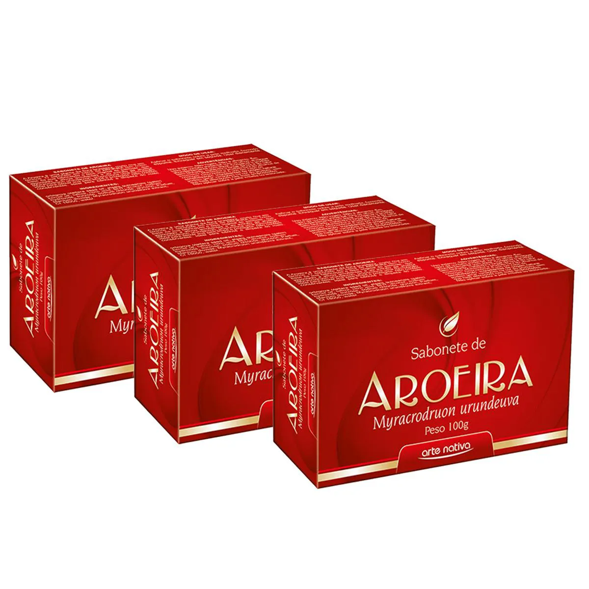 SABONETE AROEIRA ARTE NATIVA 100G KIT C/ 3 UNIDADS